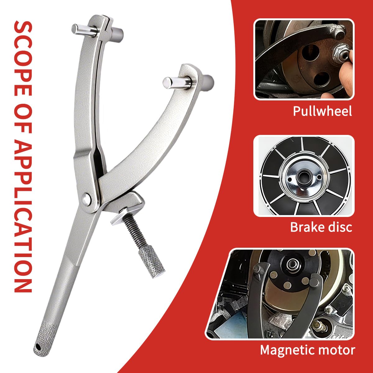 Chiave Blocca Volano, Strumento Chiave Frizione Regolabile, Chiave Frizione Regolabile per Volano, Strumento di Blocco per Moto e Scooter, per la Rimozione di Frizioni e Variatori