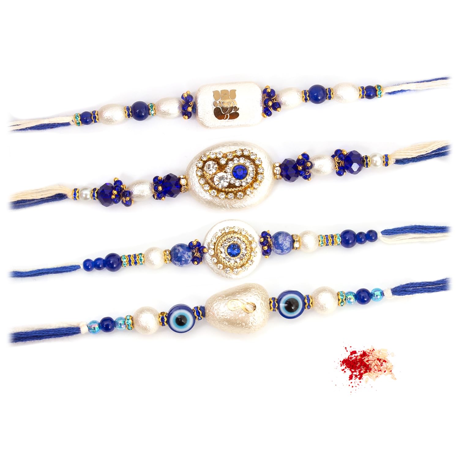 To The Nines Mens Rakhi for Brother with Tilak Material and Greeting Card - Pack of 4 Rakhi (B07TXHB9SM) Amazon Price History, Amazon Price Tracker