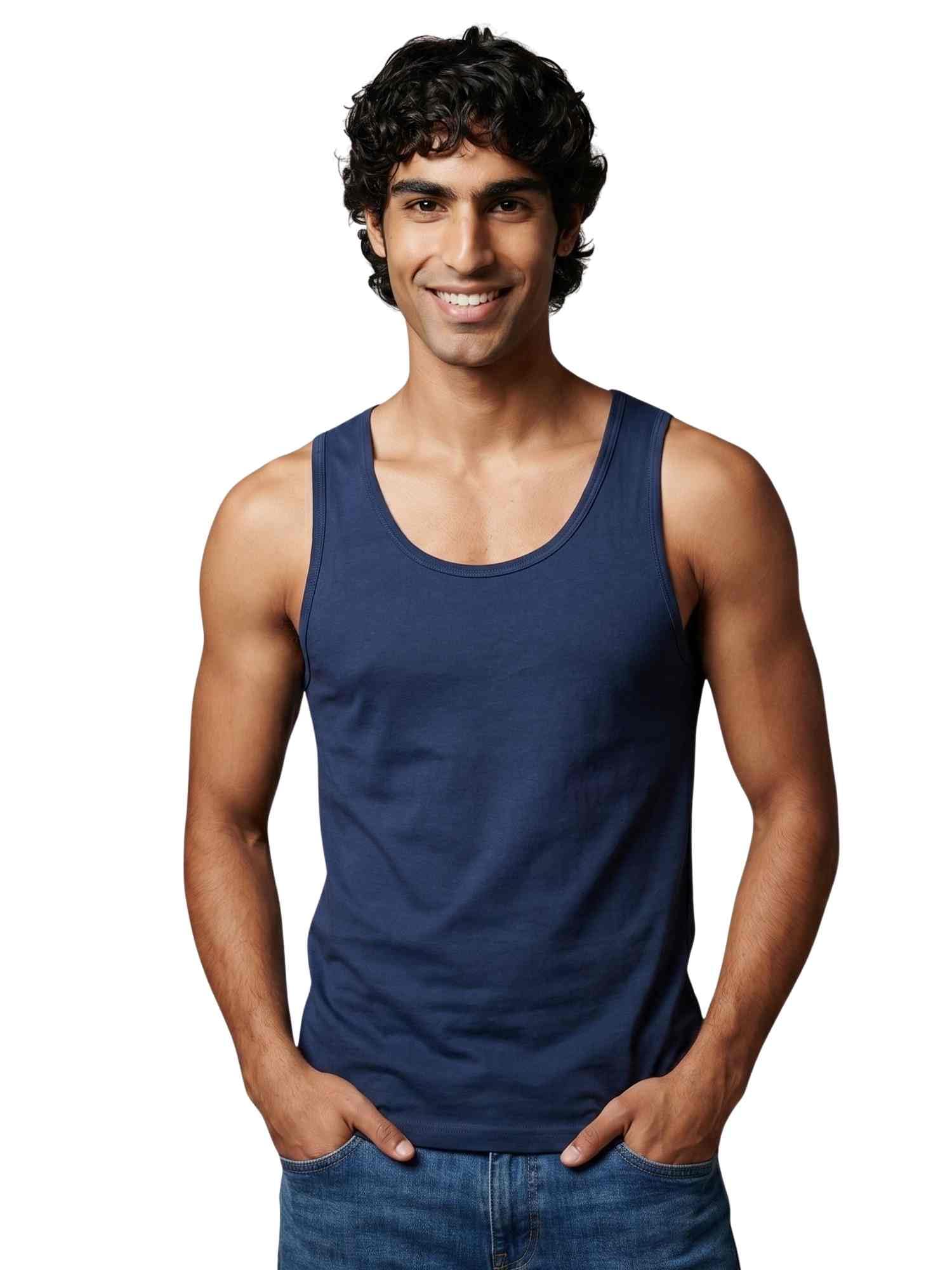 bummer Men’s 100% Cotton Summer Vest (Baniyan) | 140 GSM Lightweight Fabric | Breathable, Soft and Smooth on Skin | All-Day Comfort Innerwear for Man-picture-46