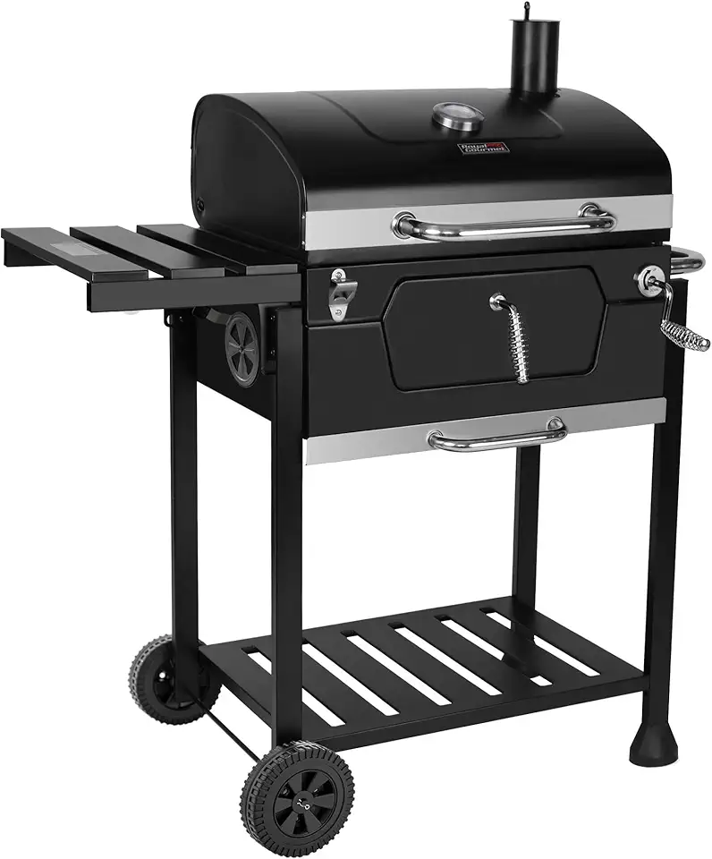 BBQ, planchas & accessoires terrasse 2026 : 50 indispensables pour l'été Royal Gourmet CD1824G Barbecue au charbon de bois de 61 cm avec table d'appoint pliable, 1