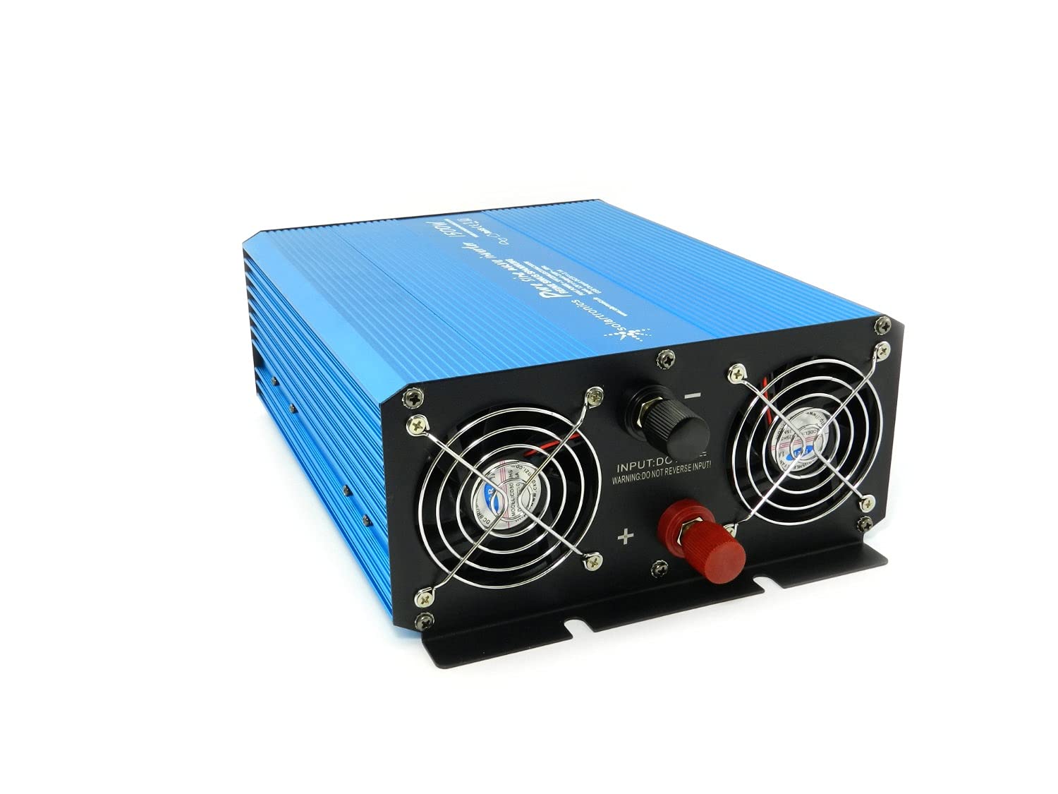 solartronics TS1500 przetwornica napięcia 12 V na 230 V 1500 W 3000 W prąd rozruchowy czysta fala sinusoidalna niebieski falownik solarny inwerter USB AC gniazda