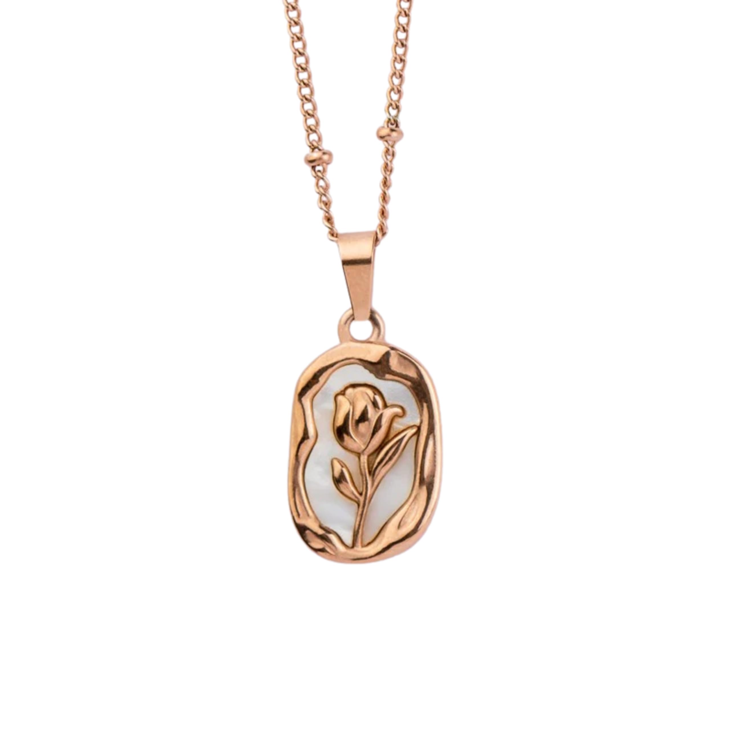 Hey Bae Lotus Flower Pendant for Women | Womens Necklaces | Gold Plated Chain for Women | Pendant Necklace for Women and Girls, Flower Pendant Chain for Women and Girls | Fashion Accessories (Rosegold) (B0D31MGBMC) Amazon Price History, Amazon Price Tracker