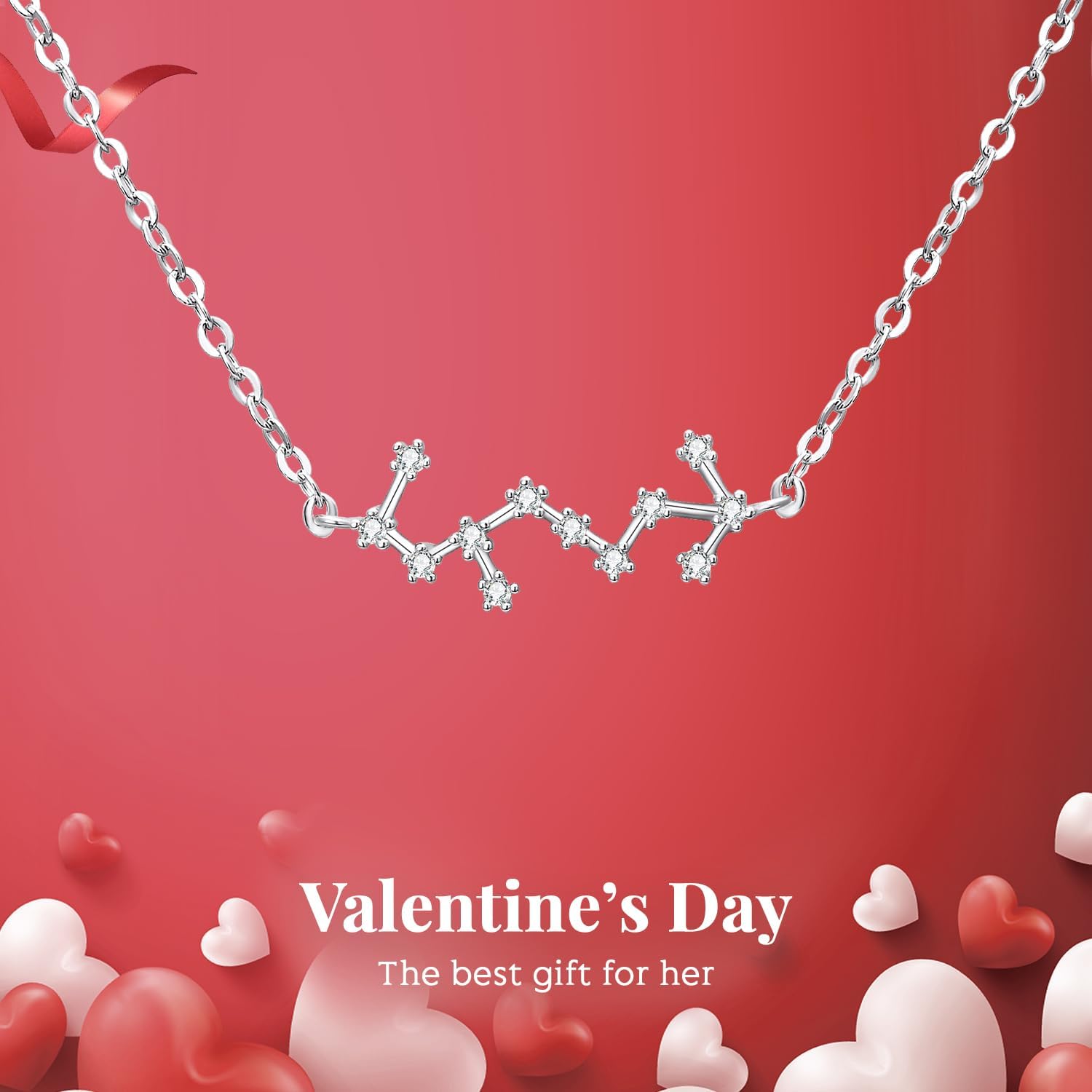 BriLove Gifts for Mom Women 925 Sterling Silver CZ Horoscope Zodiac 12 Constellation Astrology Pendant Necklace for Mothers Day/Valentines Day/Birthday/Christmas/Anniversary - Image 2