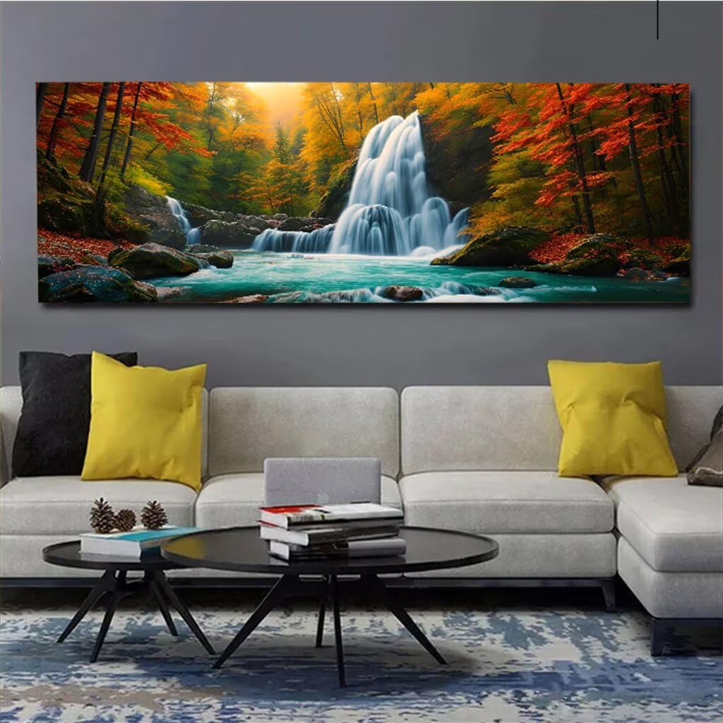 Diamentowe malowanie dla dorosłych, diamentowe malowanie wodospad diament, 5D DIY malarstwo diament las haft diamentowy pełny zestaw, obraz diamentowy rzemiosło cyrkonie malarstwo, wystrój domu