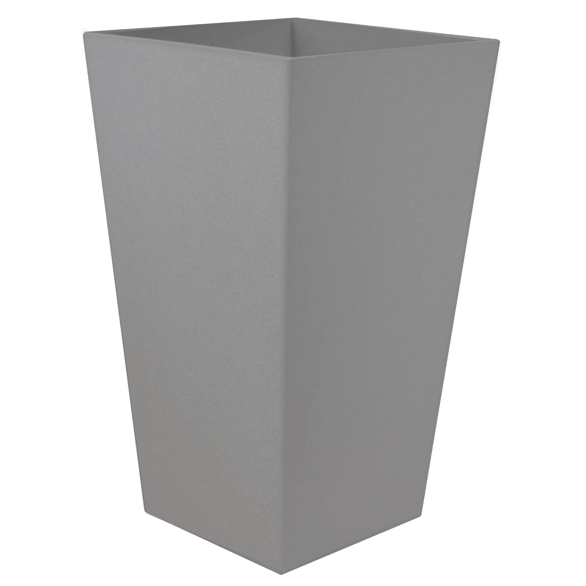 Bloem 20" Tall Finley Tapered Square Planter - Cement Gray (FPS20909-6)