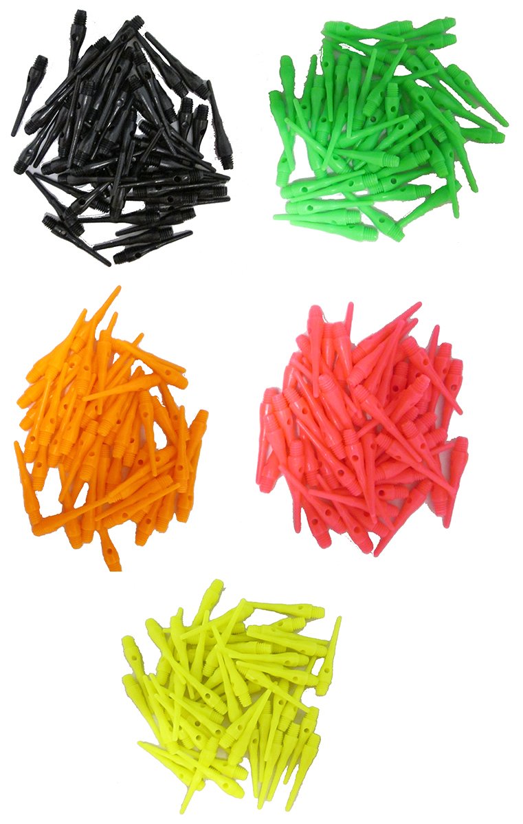 250 Neon Orange Yellow Green Pink Black 50 each 2BA Dart Master 