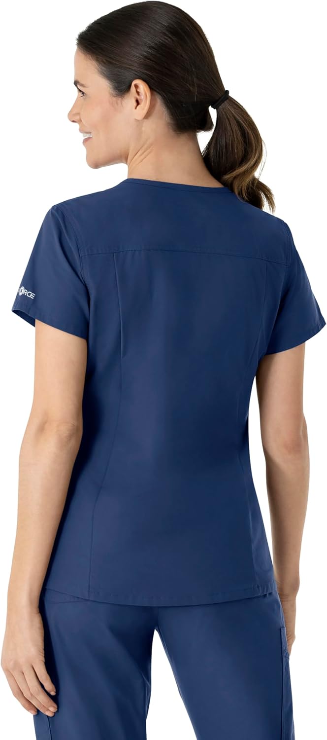 Carhartt Scrubs for Women, Force Essentials, V-Neck Tops with 5 Pockets - Image 3