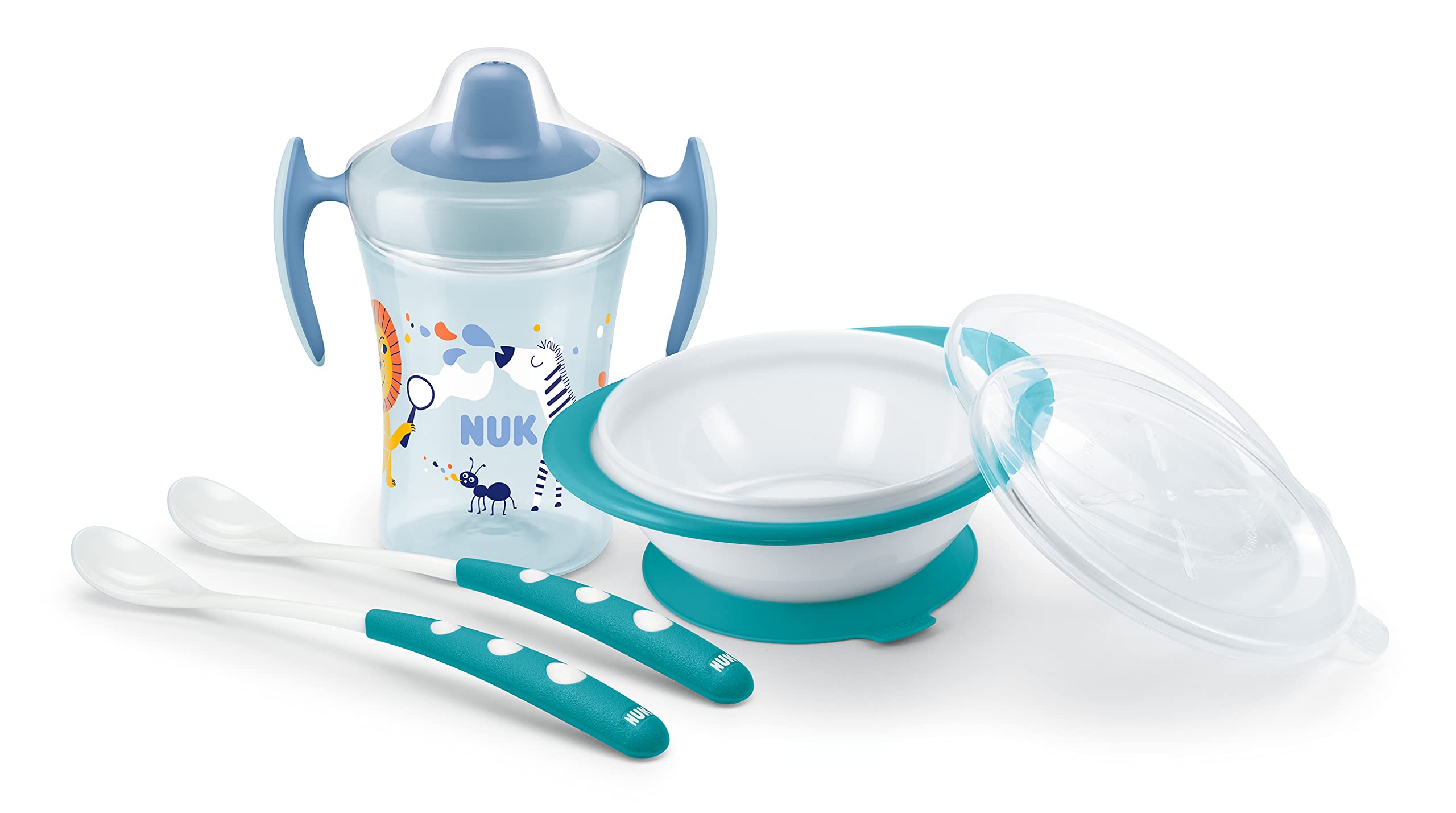 Vaso Agua Bebe 6 Meses NUK Learn To Drink Set De Tazas Para Sorber | Biberón Entrena Con Boquilla Blanda 6m Magic Cup A Prueba De Derrames De 360 8m Y Action