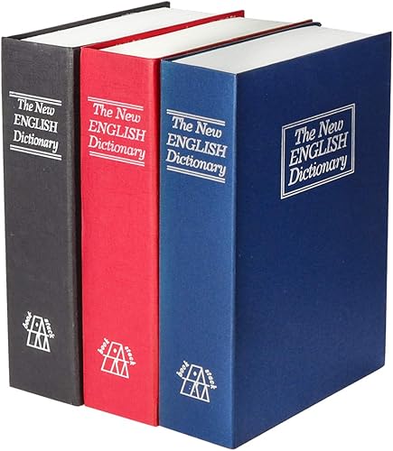 Miniatura 8 de Jssmst SM-BS04  Caja fuerte de metal para el hogar con cerradura de combinación en forma de libro como distracción 2017, negro tamaño pequeñogrande L