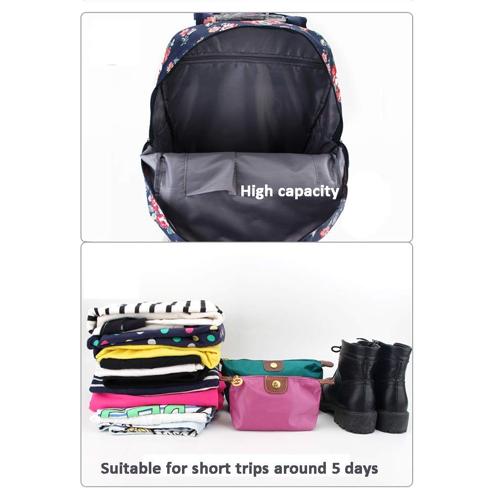 Damska torba na kółkach dla studentów torba podróżna na bagaż 17" FENGMING (kolor: E, rozmiar: dł. 33 × szer. 17 × wys. 44 cm)