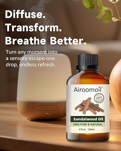 Miniatura 5 de Aceite esencial de sándalo, fragancia amaderada para aromaterapia, cuidado de la piel, difusor de perfumes, uso doméstico, 4 onzas líquidas