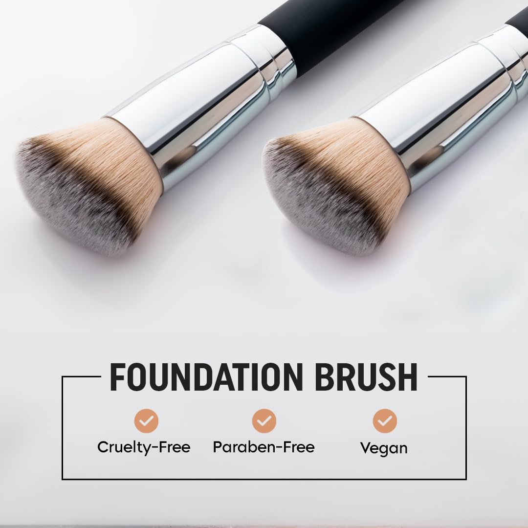 Gleva Angled Foundation Makeup Brush, Contour Brush for Bronzer Liquid Foundation Cream Powder Blending Buffing, Nose Contour Brush, Cream or Flawless Powder Cosmetics Brush - Image 3 thumbnail