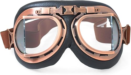 Miniatura 1 de Gafas de motocicleta estilo aviador vintage estilo piloto motocicleta crucero scooter gafas para hombre, mujer, adulto