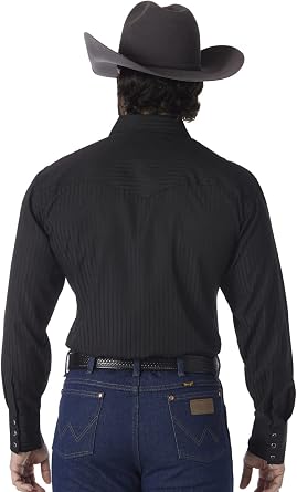 Wrangler Men's Sport Western Two Pocket Long Sleeve Snap Shirt
