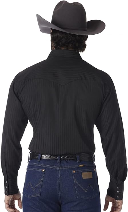 Wrangler Men's Sport Western Two Pocket Long Sleeve Snap Shirt