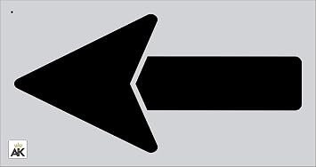 Straight Arrow Parking Lot and Pavement Stencil Kit - 62 inch Paint Stencil for Road Marking 1/8" .125" PRO-Grade LDPE