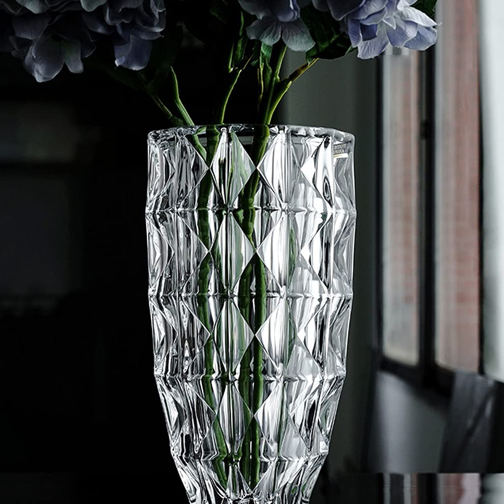 Szklany wazon na kwiaty Wazon Wystrój, kryształowy wazon Szklany styl skandynawski Lekki Luksusowy Prosty salon Sztuczny dekoracyjny wazon Ozdoby Art Deco Przezroczysty wazon Dekoracja do dekoracji