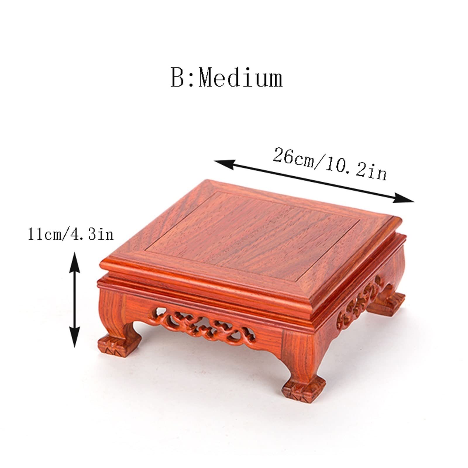 PRETYZOOM Supporto Espositivo in Legno Per Bonsai Base Rotonda in Legno