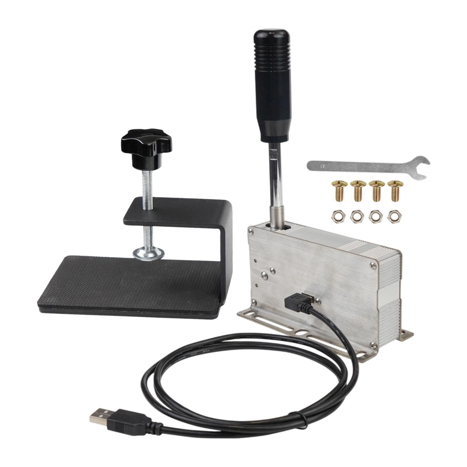 USB Sequenzialschalthebel, Simulationsschalthebel, Spielzubehör, PC Metalllenkrad, Einfache Installation, Professionelle Und Komfortable Gangschaltung, Schwarz