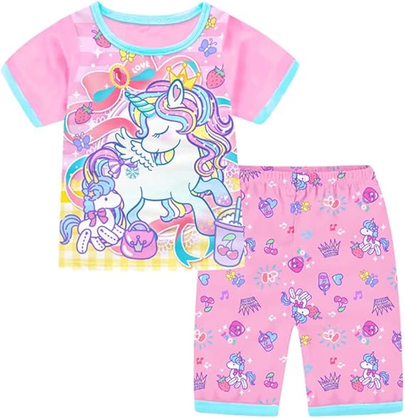 Amazon 光るプリントパジャマ 半袖 ポリエステル100 ひんやり サラサラ 男の子 女の子 子供 ルームウェア 上下セット 寝巻き ボーイズ ガールズ 春 夏 ベビー キッズ パジャマ 通販