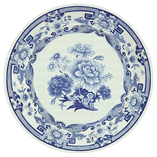Caspari Carta Dinnerplate, Blu/Bianco