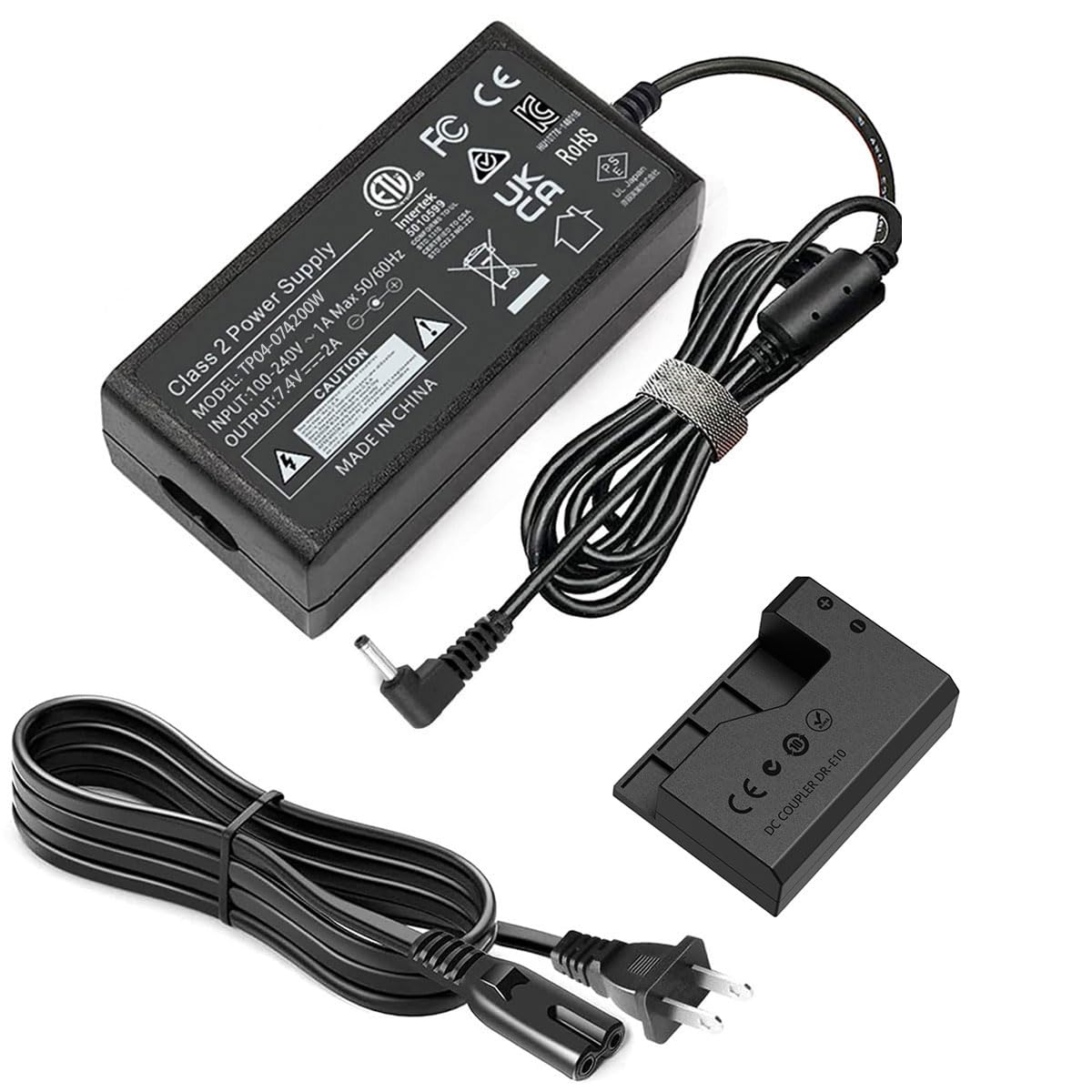 ACK-E10 AC Power Adapter LP-E10 Dummy Battery Kit for Canon EOS Rebel T7 T6 T5 T3 1100D 1200D 1300D 1500D 2000D Cameras
