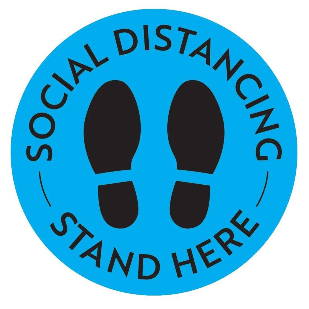 Floor Stickers Social Distance Sign Here Stickers Safety Floor Sign Marker 10 PCS Social Distancing Floor Decals Maintain 6 Foot Distance