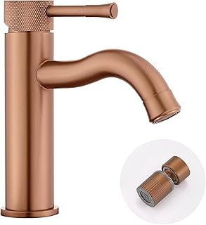 Rose Gold Bathroom Faucet, with Splas...