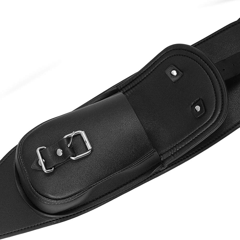 Motorcycle Gas Tank Leather Bag Dash Console Center Pouch Bag for Harley Sportster XL 883 1200 (Black)