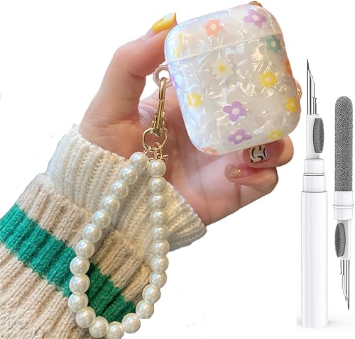 Vista 53 de Funda para AirPod, diseño de mármol, funda protectora portátil con llavero compatible con Apple AirPods, funda de carga 2 y 1, para niñas, mujeres