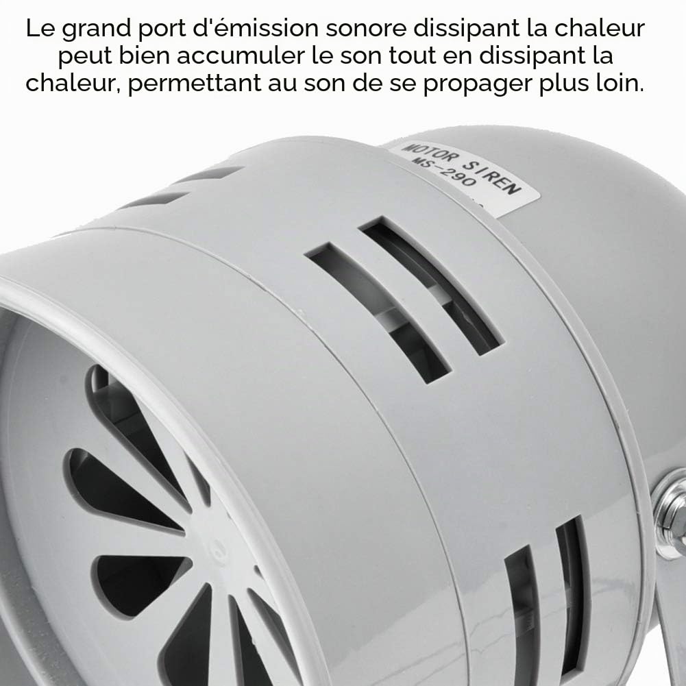 Sonew 120 DB Alarme Moteur, sirène de prévention de sécurité d'alarme de klaxon d'alarme électrique Industrielle Industrielle de 40W, système de sécurité Domestique(AC220V)
