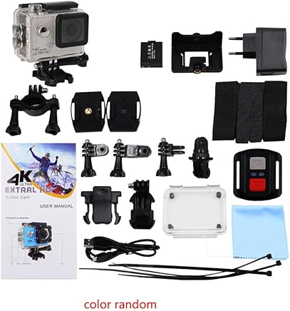fgyhty fgyhty Color Aleatorio 4K Ultra 2 Pulgadas de la c?mara HD 1080P Acci?n de Dispositivos DV Grabador de v?deo Digital de Movimiento de grabaci?n de v?deo Enchufe de la UE