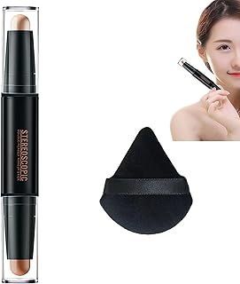 Dual-Ended Contour and Highlighter Makeup Stick,Double Ended Contouring Highlight Stick,Dual-Ended Face Shaping Stick,Shaping Stick,Professional Makeup - Wonder Stick,Cream Contour Stick