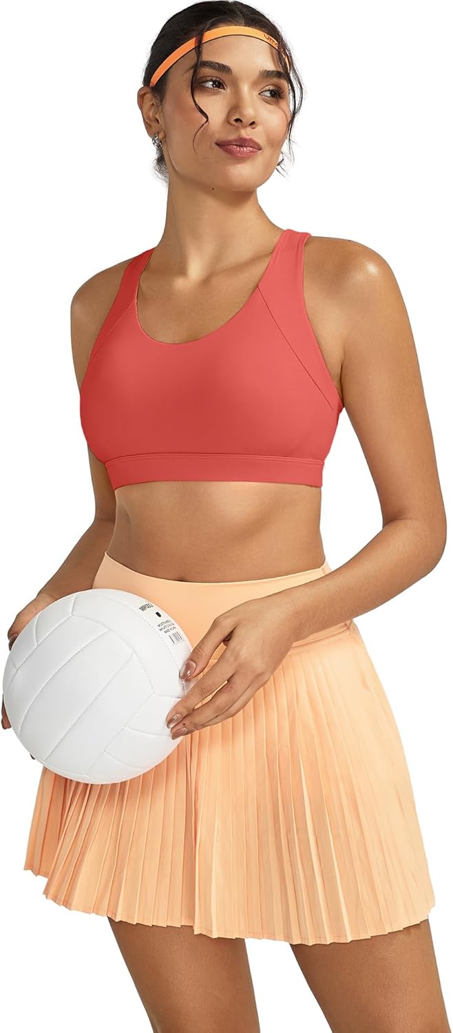 RUNNING GIRL Sports Bra for Women High Support, Criss-Cross Back Padded Strappy Sports Bras Yoga Bra with Removable Cups - Image 4