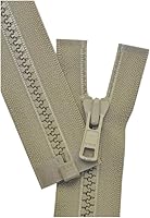 Vista 22 de YKK - Chaqueta Vislon de 22 pulgadas, 5 separadores de plástico moldeado, peso medio por cada uno (color seleccionado) (blanco nieve - 841)