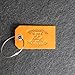 Ox & Pine Handmade Leather Luggage Tag With Travel Quote - 100% Full-Grain Leather | 3.5