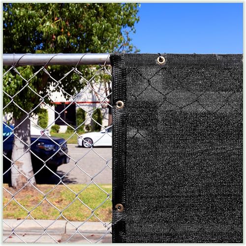 ColourTree 6' x 10' Black Shade Cloth Tarp with Grommets - 90% Sunblock, Durable Net Mesh Fabric for Dog Kennel, Plant Cover, Patio, Chicken Coop & Pet Playpen Roof (We Make Custom Size)