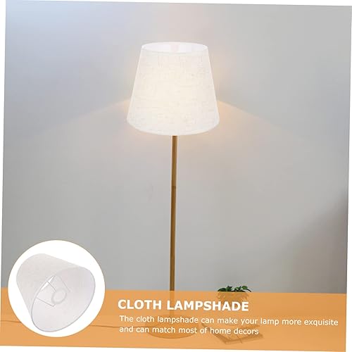 Vista 87 de GANAZONO Pantallas de lámpara de tambor – Pantalla de tela para lámpara de mesa/lámpara colgante de suelo, lino natural hecho a mano clásico moderno