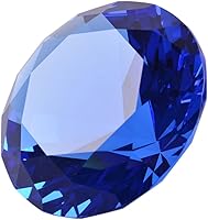 Vista 19 de LONGWIN Pisapapeles de diamante de cristal de 80 mm (3.1 pulgadas), joyas para decoración de boda, centros de mesa, decoración para el hogar (Azul)