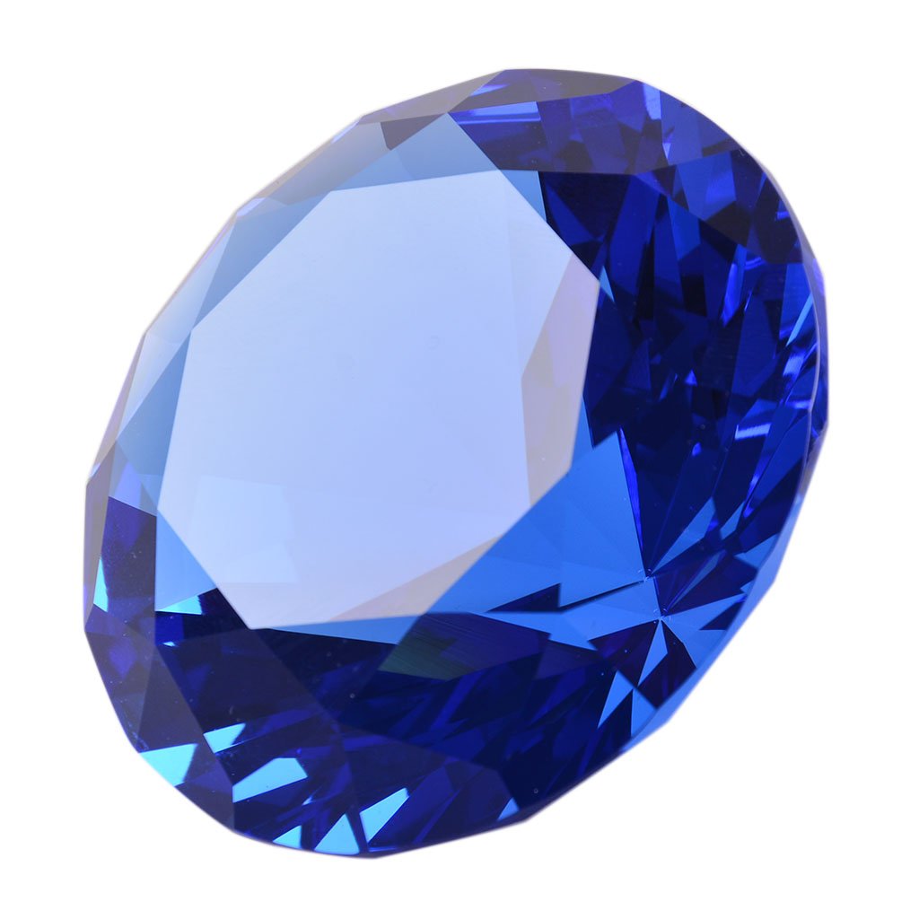 Presse-papier Cristal Longwin 100mm - Forme Diamant, Verre Optique K9 - Décoration Maison Ou Bureau