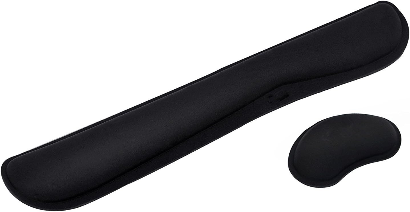 Titigo Keyboard Wrist Rest Pad and Silica Gel Mouse Pad with Wrist Support, Memory Foam Non Slip Wrist pad for Keyboard and Mouse - Great for Office/Computer/Laptop and Mac