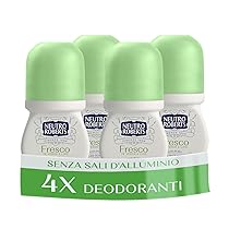 Neutro Roberts, Deodorante Roll On Fresco Verde, Té Verde e Lime, Zero Sali di Alluminio, Zero Macchie, Con Puro Olio di Glicerina, Deo Uomo e Donna, Plastica 100% riciclata, 48h – 4 Pezzi da 50 ml