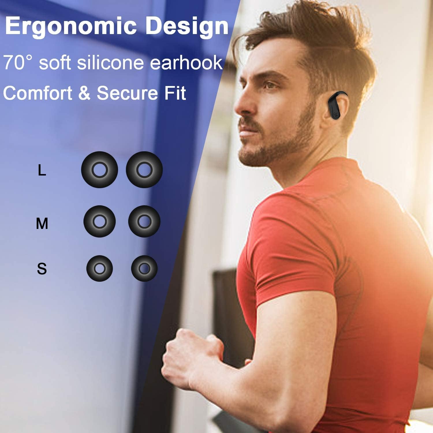 🛒 Crаzу Dеаlѕ Wireless Earbuds, Bluetooth 5.1 Sports Headphones with Earhooks, IPX8 Sweatproof TWS Earhooks Headset with 950mAH Charging case, 50H Playtime Headset with Earhooks for Running Sports (Latest Style)