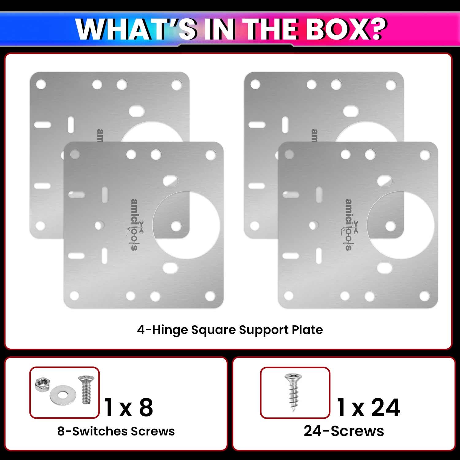 amiciTools Stainless Steel (SS202) Hinge Repair Plate — Amazon image 5