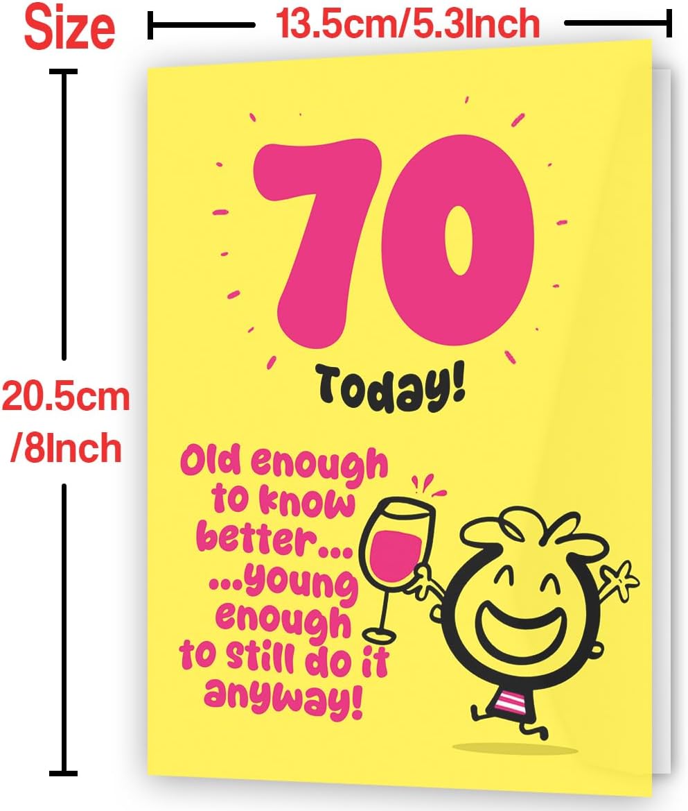 70th Birthday Card,70th Birthday Decorations for Mom Grandma Grandpa, Gifts for 70 Year Old Women Men - Image 3