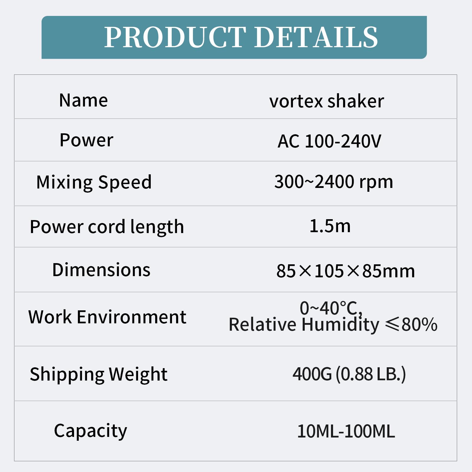 Mini mezclador de vórtice, modelo DIY/Gundam, manos libres, 300~2400 rpm
