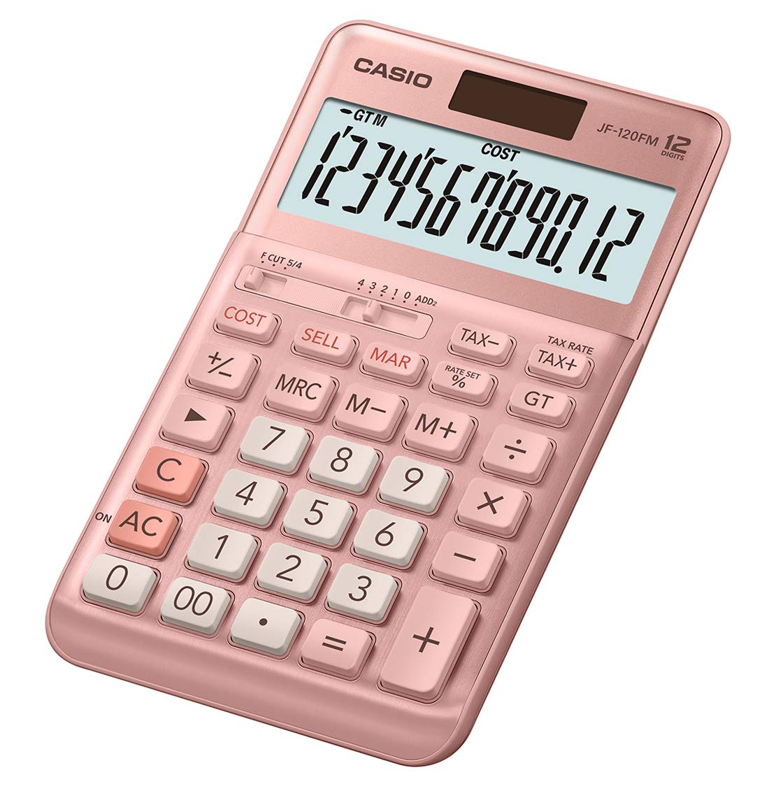 Casio JF-120FM-PK Pembe 12 Hane Masa Üstü Hesap Makinesi