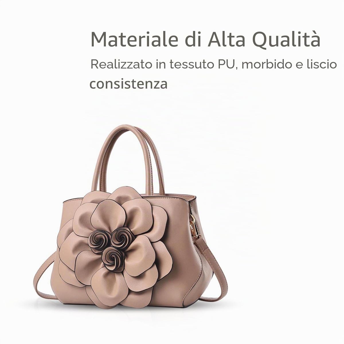 NICOLE & DORIS Borsa donna alla moda a fiori Borsa a mano Borsa a tracolla elegante borsa messenger Borse Tote in PU Pelle