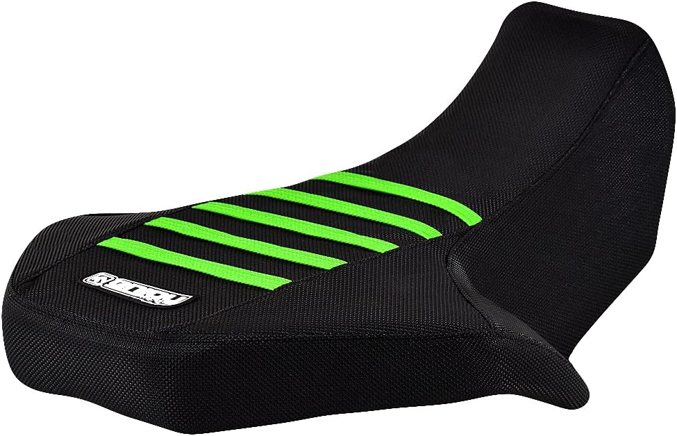 Enjoy Mfg Seat Cover - Compatible with Kawasaki 2003-2006 KFX 80 KFX80 - #213 (All Black/Black Ribs)