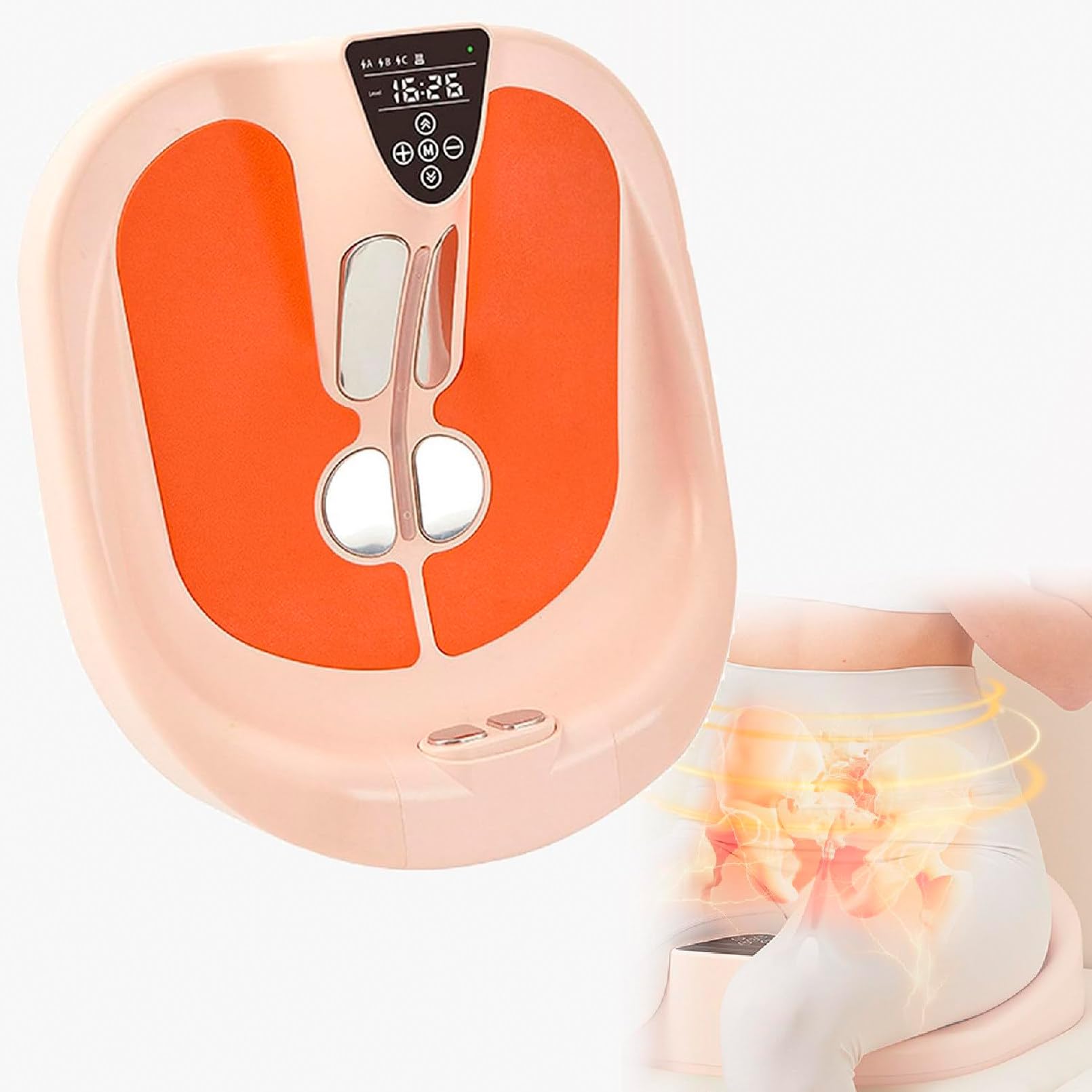 Generisch Beckenboden-Muskeltrainer für Frauen und Männer, EMS-Kegelstuhl zur Stärkung des Beckenbodens, magnetischer Pulstrainer mit 5 Intensitätsstufen